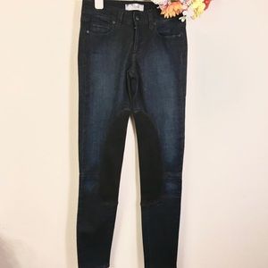Paige Premium Denim Dark Blue Moto Pants